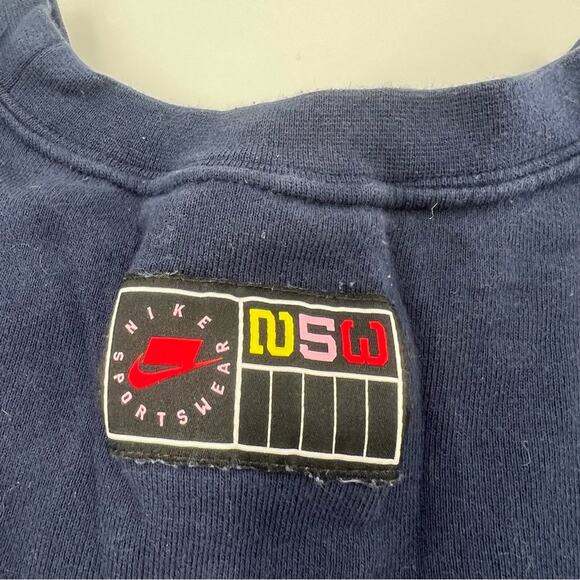 Nike Sportswear Long Sleeve Navy Blue Shirt Top Thick Material - Picture 5 of 5